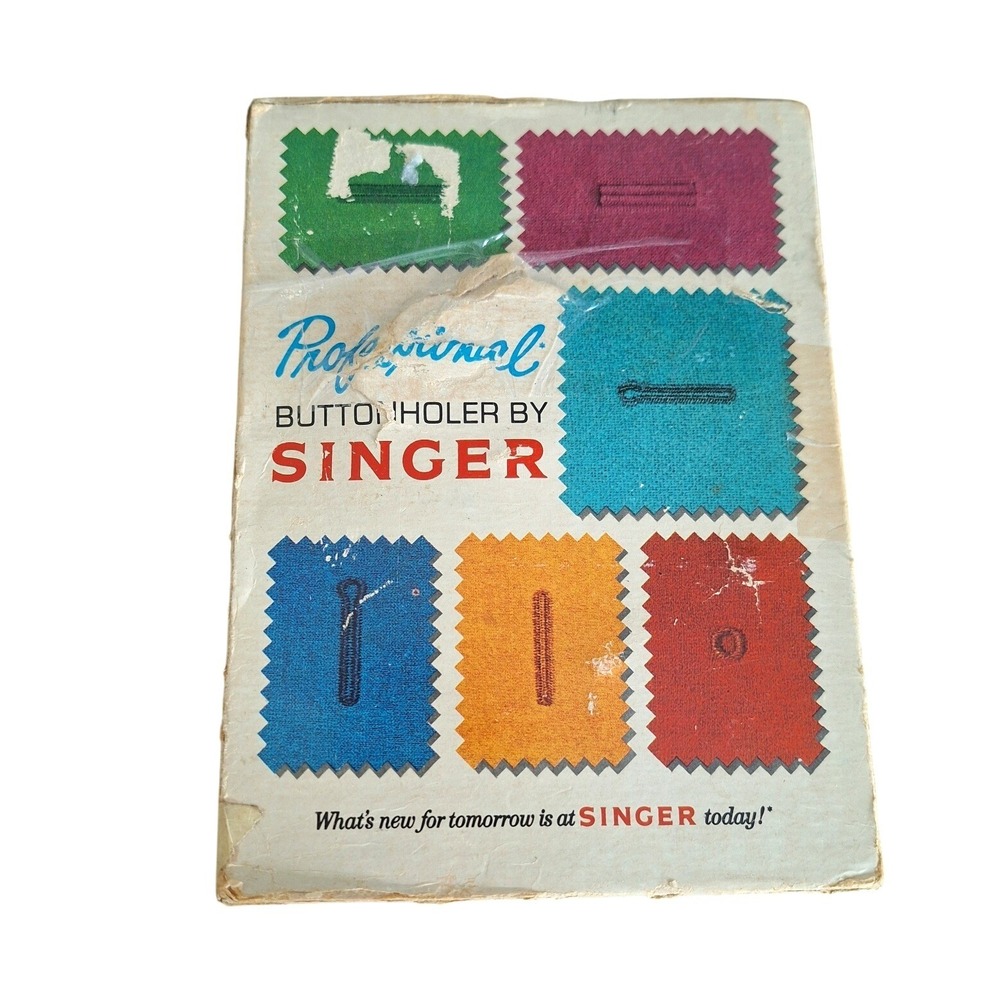 Vintage Singer‎ Professional Buttonholer Attachment Kit with Templates and Box